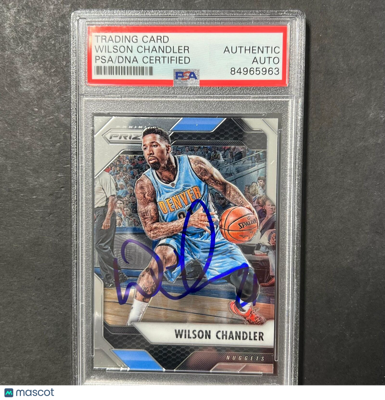 2016-17 Panini Prizm #176 Wilson Chandler Signed AUTO PSA Slabbed Nuggets