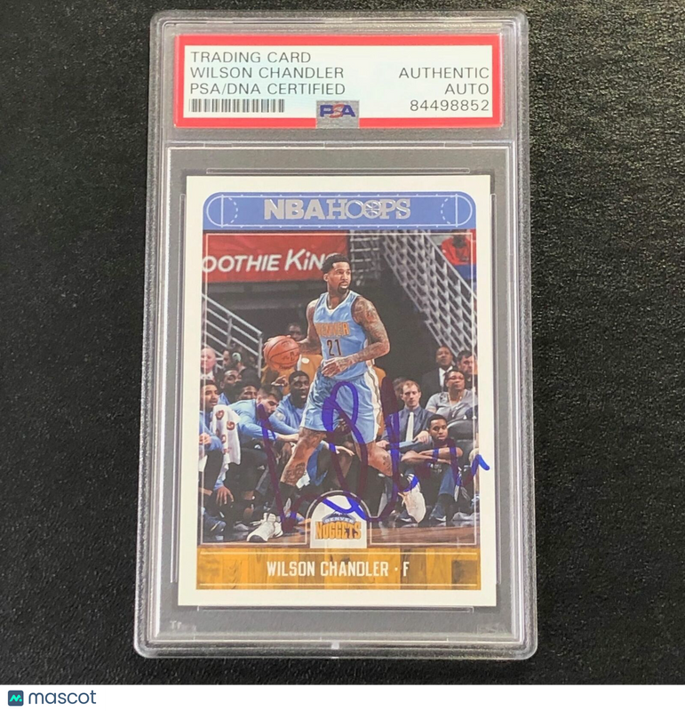 2017-18 NBA Hoops #145 Wilson Chandler Signed AUTO PSA Slabbed Nuggets