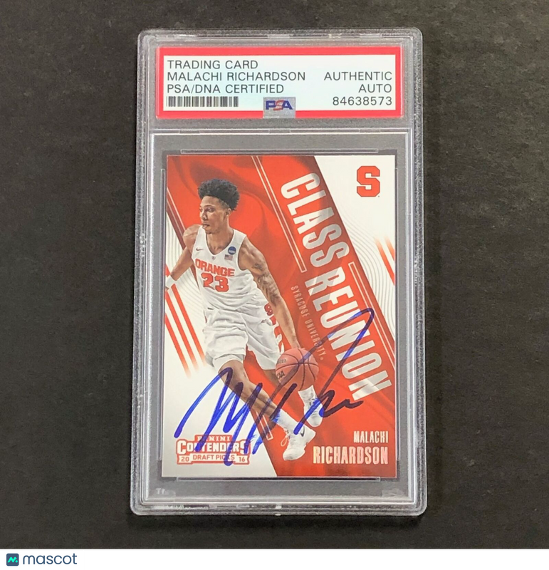 2016-17 Contenders Draft Picks #20 Malachi Richardson Signed Card AUTO PSA Slabb
