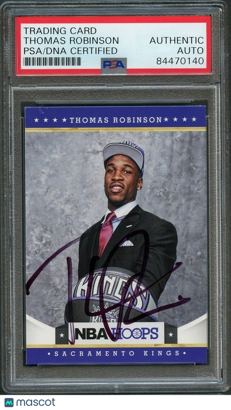 2012-13 NBA Hoops #279 Thomas Robinson Signed Card AUTO PSA Slabbed Kings
