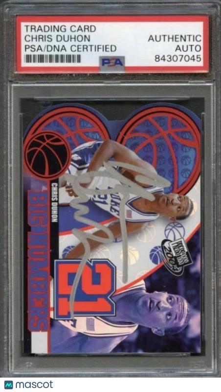 2004 Press Pass #24 Chris Duhon Signed Card AUTO PSA Slabbed