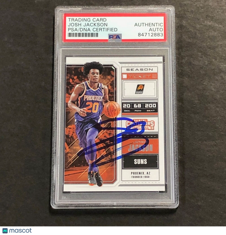 2017-18 Panini Contenders Season Tickets #29 Josh Jackson Signed Card AUTO PSA S