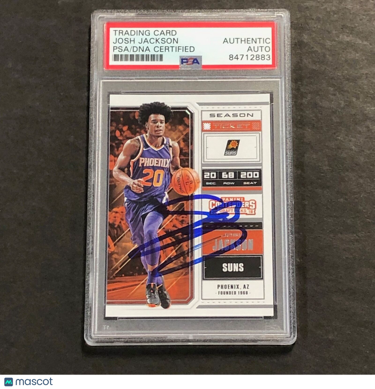 2017-18 Panini Contenders Season Tickets #29 Josh Jackson Signed Card AUTO PSA S