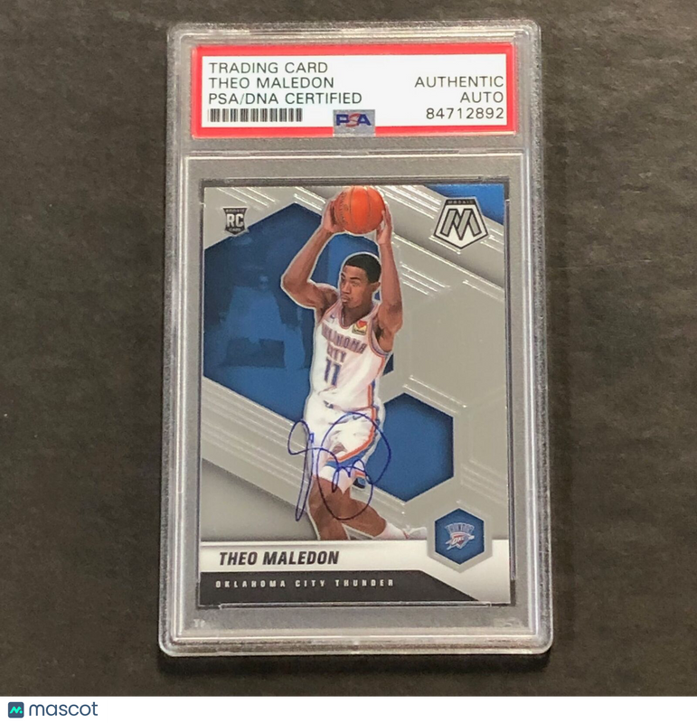 2020-21 Panini Mosaic #218 Theo Maledon Signed Card AUTO PSA Slabbed RC