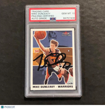 2003-04 Fleer Tradition #168 Mike Dunleavy Signed Card PSA Slabbed Warriors