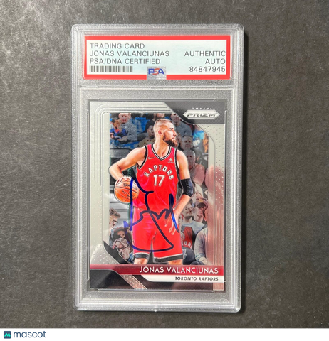 2018-19 Panini Prizm Black #93 Jonas Valanciunas Signed Card AUTO PSA Slabbed To