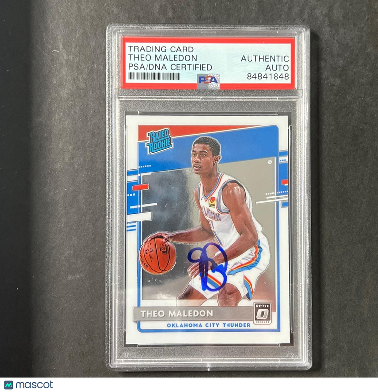 2020-21 Donruss Optic #184 Theo Maledon Signed Card AUTO PSA/DNA Slabbed