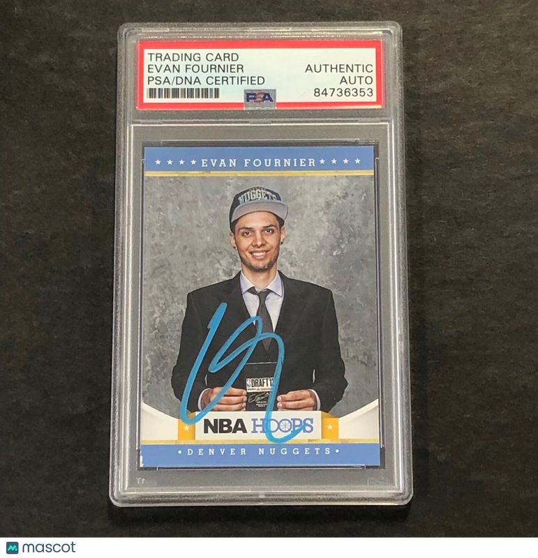 2012-13 Panini NBA Hoops #290 EVAN FOURNIER Signed Card AUTO PSA Slabbed Nuggets