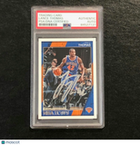2016-17 NBA Hoops #200 Lance Thomas Signed Card AUTO PSA Slabbed Knicks