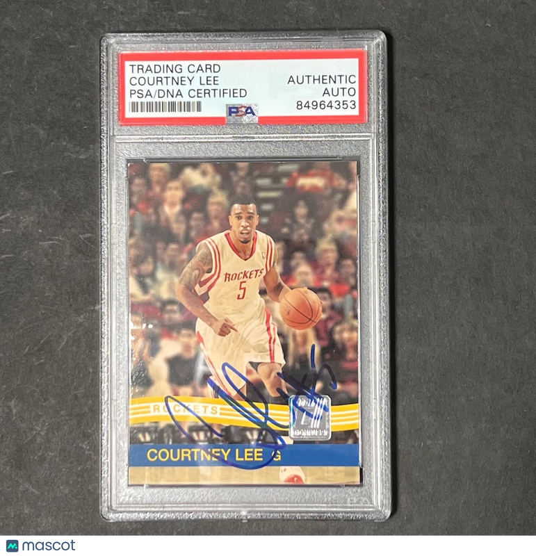 2010-11 Panini Donruss #85 Courtney Lee Signed Card AUTO PSA Slabbed Rockets