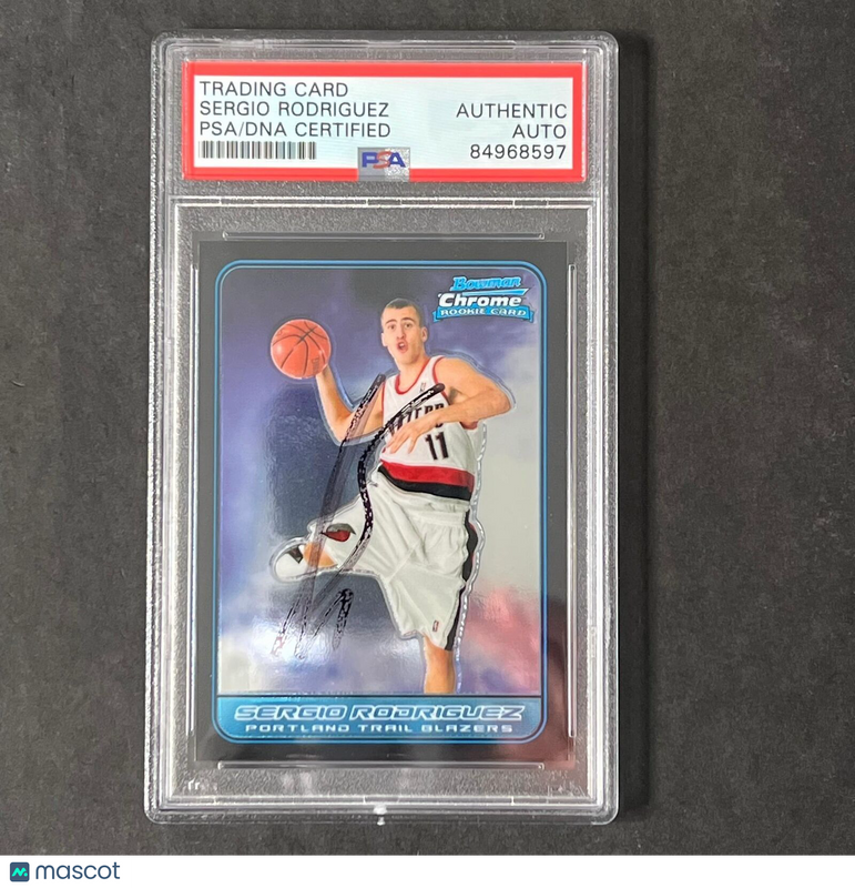 2006-07 Bowman Chrome #118 Sergio Rodriguez Signed Card AUTO PSA Slabbed Trail B