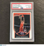 2007-08 Bowman Chrome #35 Adam Morrison Signed Card AUTO PSA Slabbed Bobcats