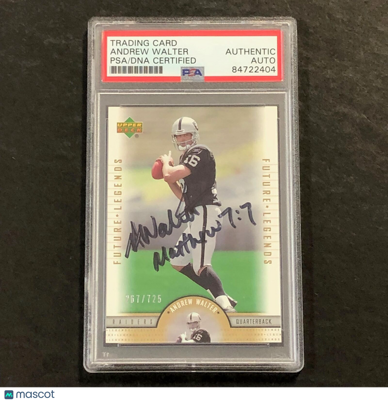 2005 Upper Deck #112 Andrew Walter AUTO card PSA Raiders Signed