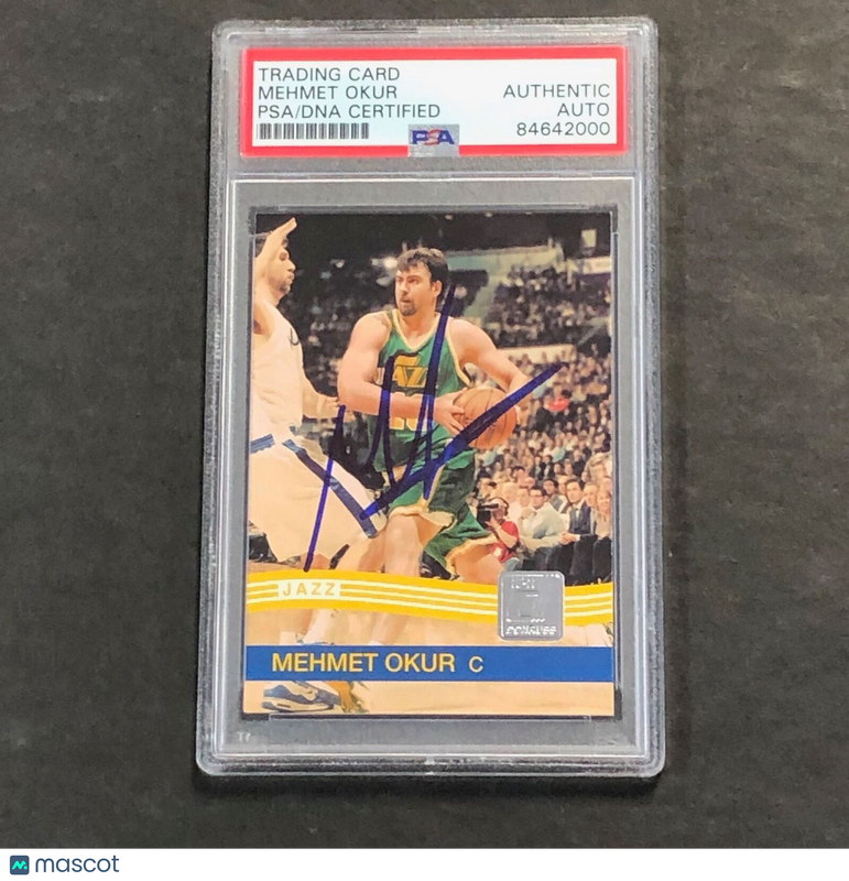 2010-11 Donruss #147 Mehmet Okur Signed Card AUTO PSA Slabbed Jazz