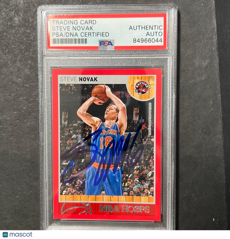2013-14 NBA Hoops #83 Steve Novak Signed Card AUTO PSA Slabbed Raptors