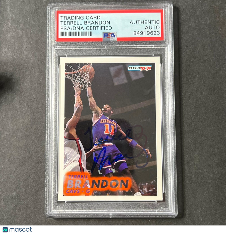 1993-94 Fleer #39 Terrell Brandon Signed Card Auto PSA Slabbed Cavaliers
