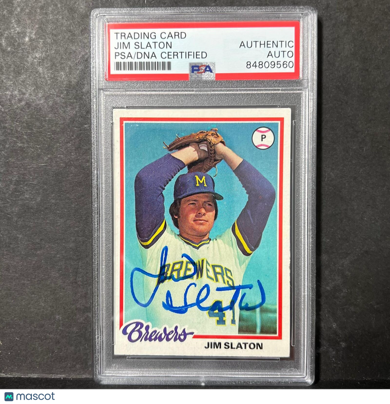 1978 Topps #474 Jim Slaton Signed Card PSA Slabbed Auto Tigers
