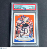 1990 Fleer #26 Greg Kragen Signed Card AUTO PSA Slabbed Broncos