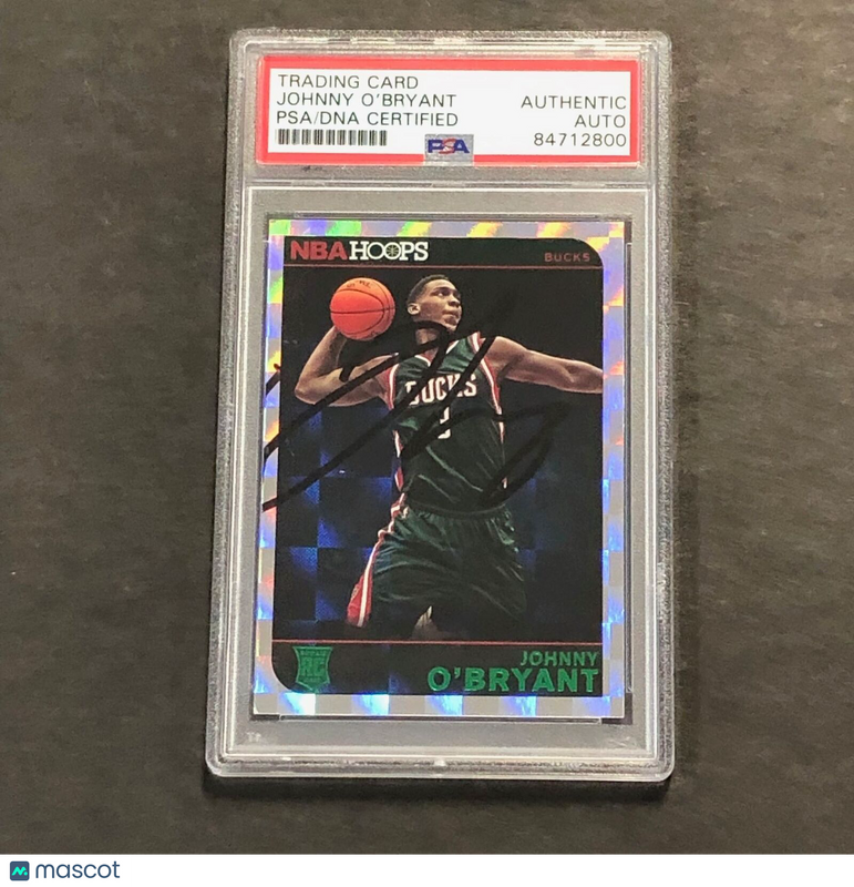 2014-15 NBA Hoops #290 Johnny O'Bryant Signed Card AUTO PSA/DNA Slabbed RC Bucks