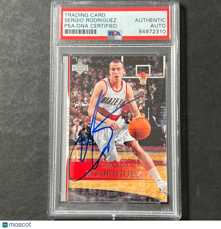 2007-08 Upper Deck #71 Sergio Rodriguez Signed Card AUTO PSA Slabbed Trail Blaze