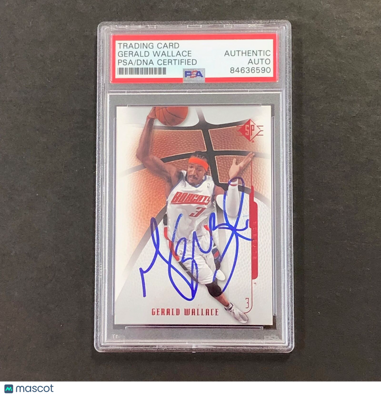 2008-09 Upper Deck #24 Gerald Wallace Signed Card AUTO PSA Slabbed Bobcats