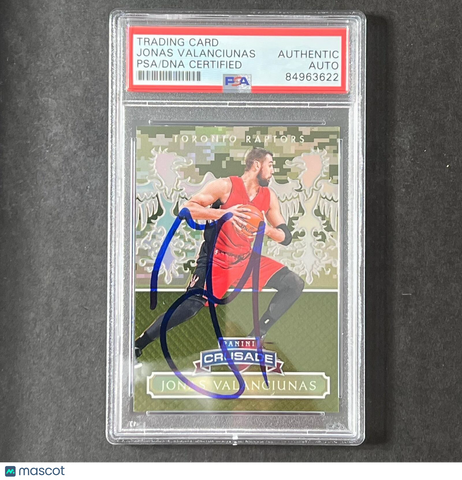 2014-15 Panini Excalibur #27 Jonas Valanciunas Signed Card AUTO PSA Slabbed Rapt