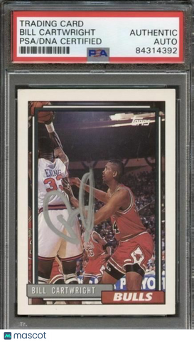 1992-93 Topps Gold Basketball #165 Bill Cartwright Signed Card AUTO PSA/DNA Slab