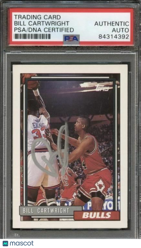 1992-93 Topps Gold Basketball #165 Bill Cartwright Signed Card AUTO PSA/DNA Slab