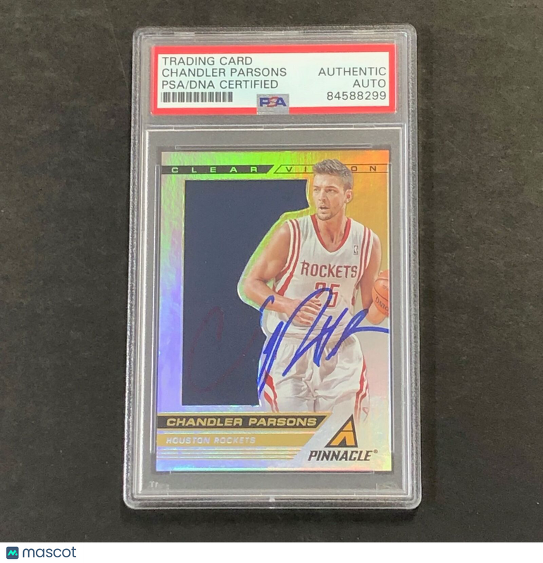 2013-14 Pinnacle Clear Vision #74 Chandler Parsons Signed Card AUTO PSA/DNA Slab