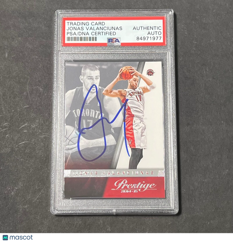 2014-15 Panini Prestige #152 Jonas Valanciunas Signed Card AUTO PSA Slabbed Rapt