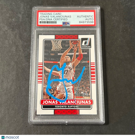 2015 Panini Donruss #88  Jonas Valanciunas Signed Card AUTO PSA Slabbed Raptors