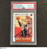 2015-16 NBA Hoops #36 Mirza Teletovic Signed Card AUTO 10 PSA Slabbed Suns