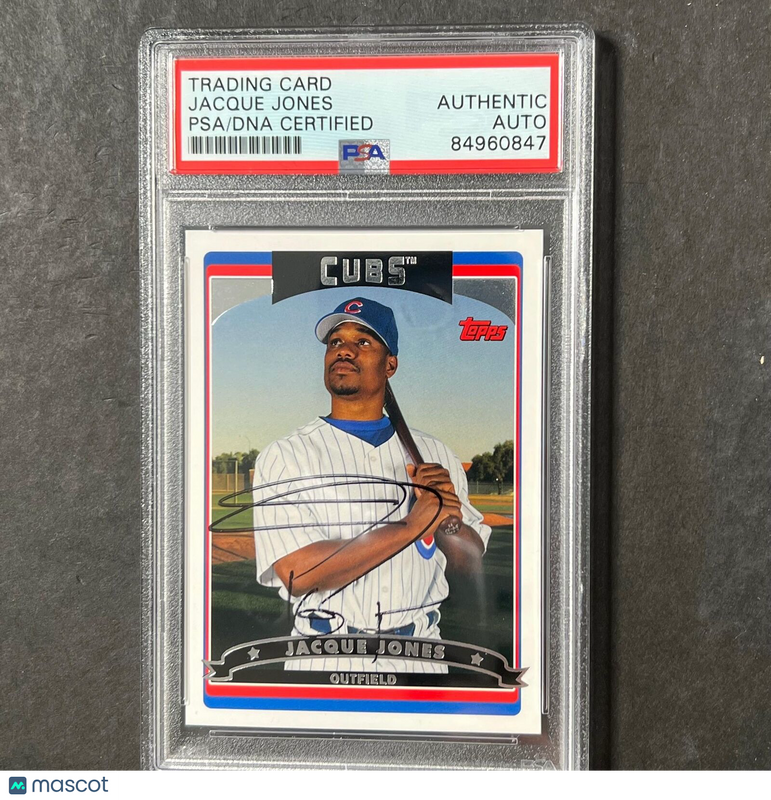 2006 Topps #447 Jacque Jones Signed Card PSA Slabbed AUTO Cubs