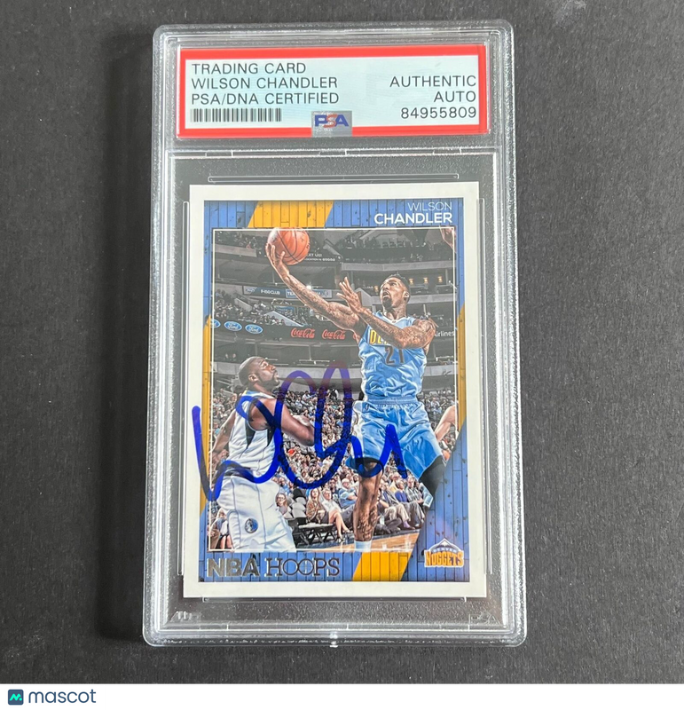 2016-17 Panini Hoops #216 Wilson Chandler Signed Card AUTO PSA Slabbed Nuggets