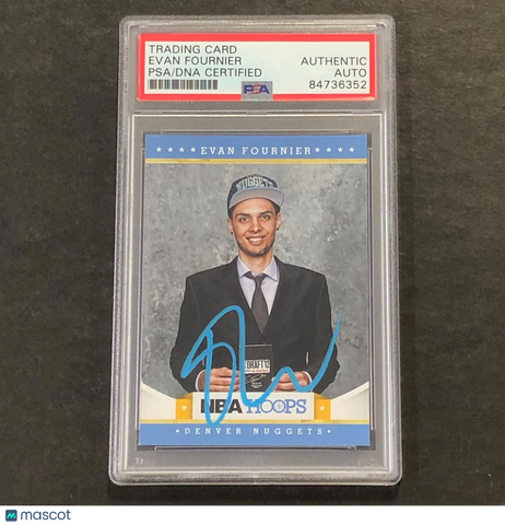 2012-13 Panini NBA Hoops #290 EVAN FOURNIER Signed Card AUTO PSA Slabbed Nuggets