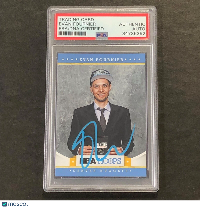 2012-13 Panini NBA Hoops #290 EVAN FOURNIER Signed Card AUTO PSA Slabbed Nuggets