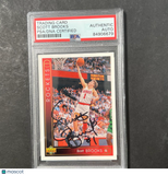 1993-94 Upper Deck #131 Scott Brooks Signed Card AUTO PSA Slabbed Rockets