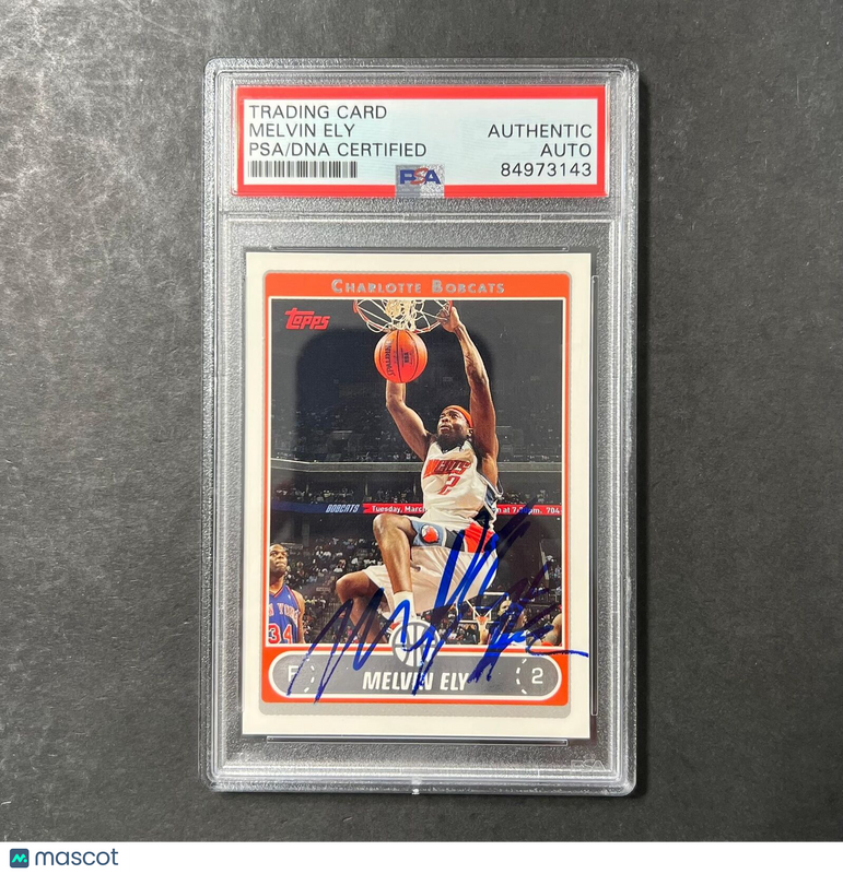 2006 Topps #84 Melvin Ely Signed Card AUTO PSA Slabbed RC Bobcats