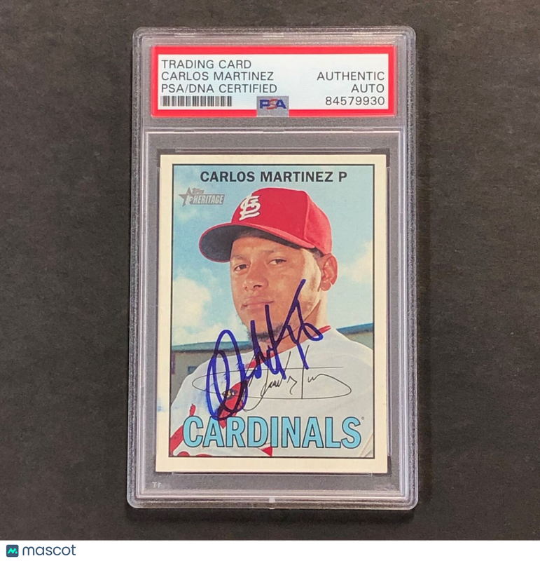 2016 Topps Heritage #36 Carlos Martinez Signed Card PSA Slabbed Auto Cardinals