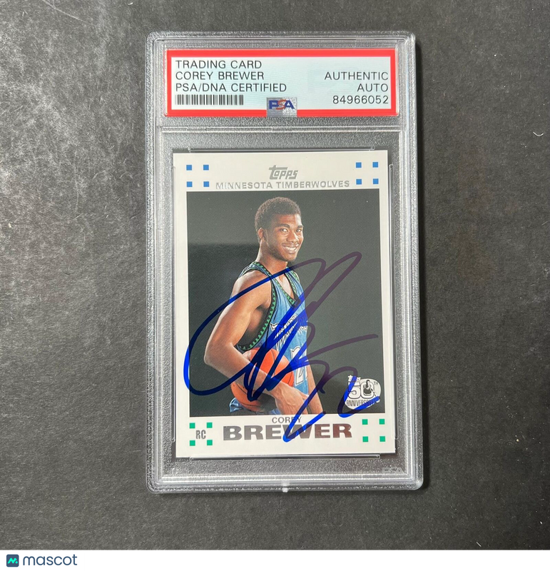2007-08 Topps #7 Corey Brewer Signed Card AUTO PSA Slabbed RC Timberwolves