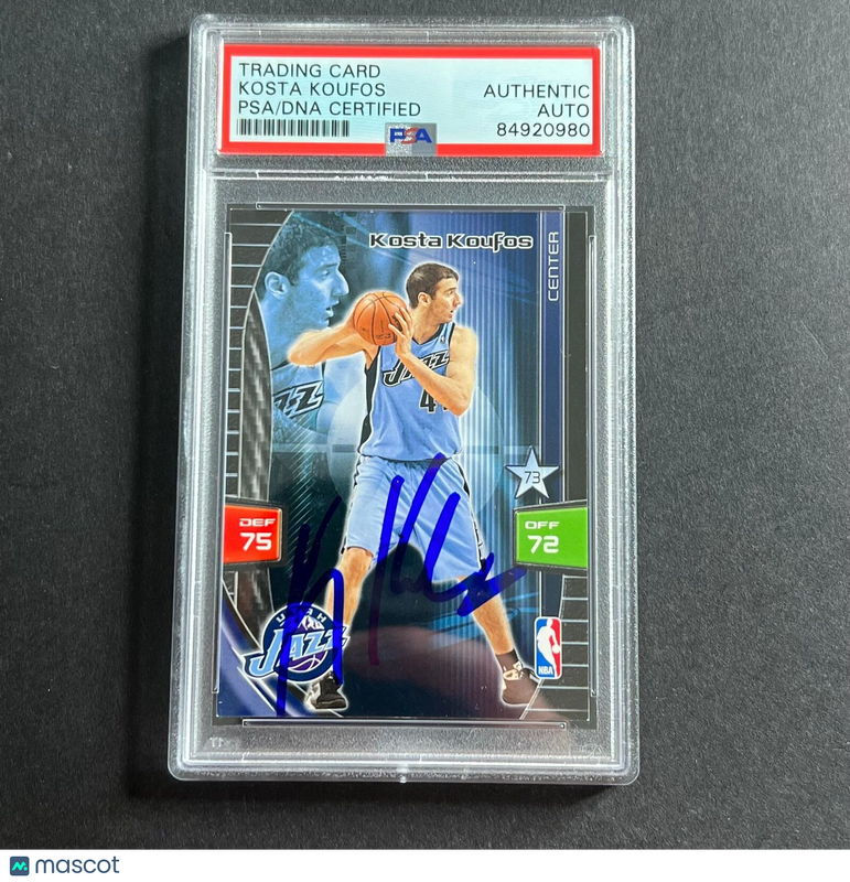 2009 Panini Adrenalyn Kosta Koufos signed Card Auto PSA Slabbed Jazz