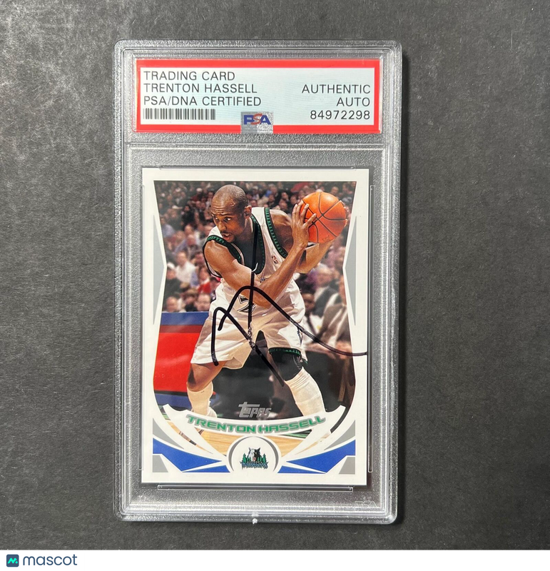 2004-05 Topps #216 Trenton Hassell Signed Card AUTO PSA Slabbed Minnesota Timber