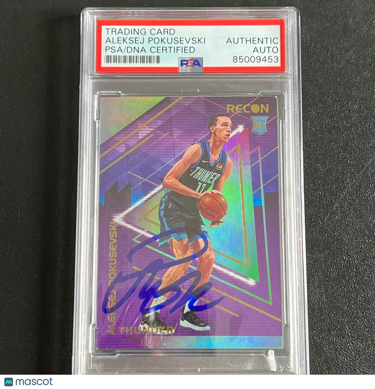 2020-21 Panini Recon #156 Aleksej Pokusevski Signed Card AUTO PSA Slabbed RC Thu