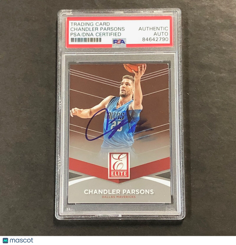 2014-15 Panini Donruss Elite #61 Chandler Parsons Signed Card AUTO PSA/DNA Slabb