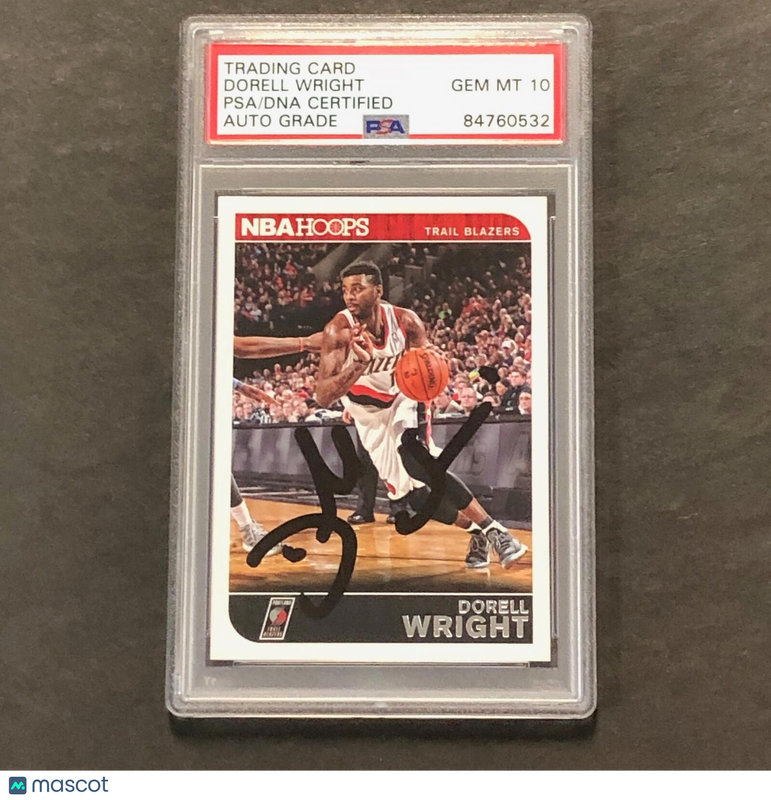 2014-15 Panini NBA Hoops #86 Dorell Wright Signed Card AUTO 10 PSA Slabbed Trail