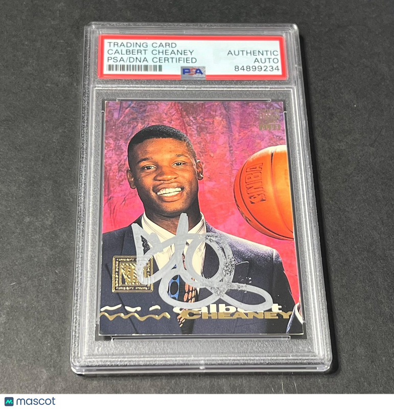 1993-94 Topps #127 Calbert Cheaney Signed Card AUTO PSA Slabbed Bullets