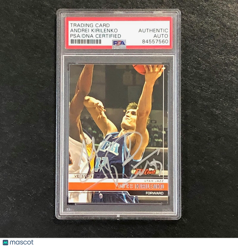 2006-07 Topps Full Court #6 Andrei Kirilenko Signed Card Auto PSA Slabbed Jazz