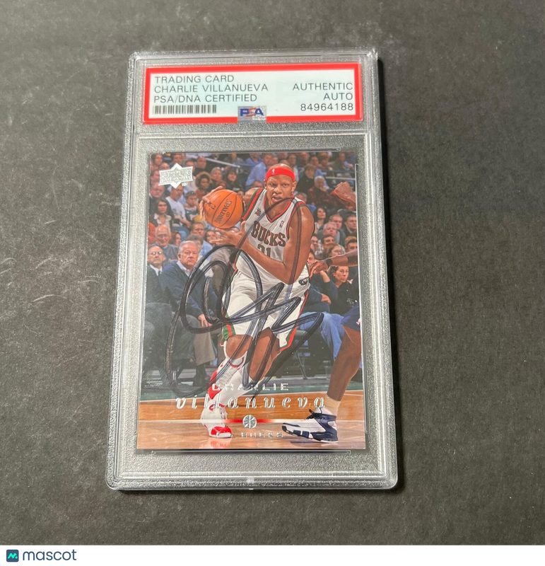 2008-09 Upper Deck First Edition #101 Charlie Villanueva Signed Card AUTO PSA/DN