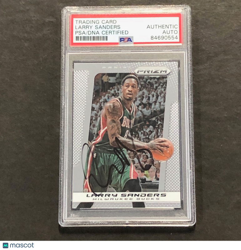 2013-14 Panini Prizm #3 Larry Sanders Signed Card AUTO PSA/DNA Slabbed Bucks