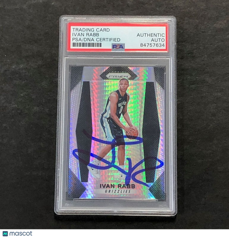 2017-18 Panini Prizm #202 Ivan Rabb Signed Card AUTO PSA Slabbed RC Grizzlies